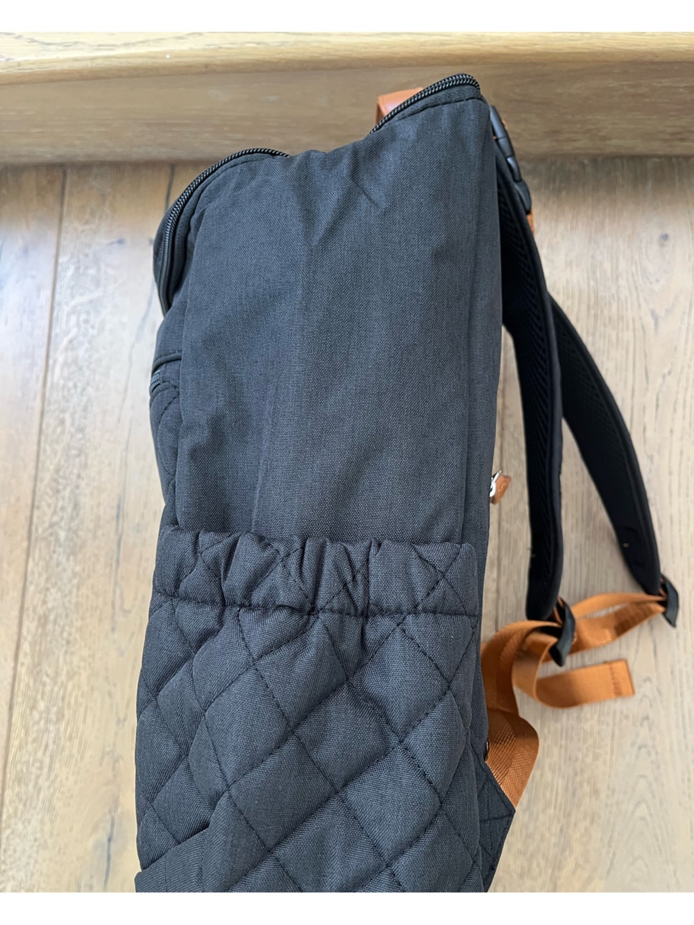 NEW- Backpack Diaper Bag with Changing Mat Pockets Black - Picture 7 of 7